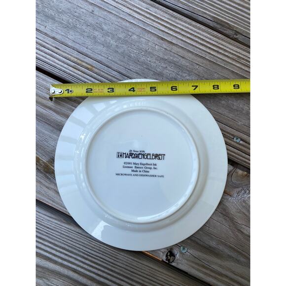 Salad plate, Mary Engelbreit, Love, Home, Family, pattern "Cup and Saucer" 2001 - Picture 3 of 4